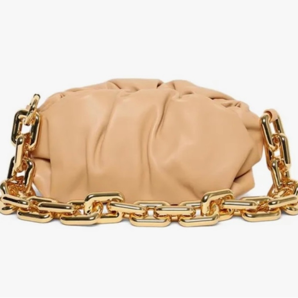 Bottega Chain Pouch Teen Almond/Gold